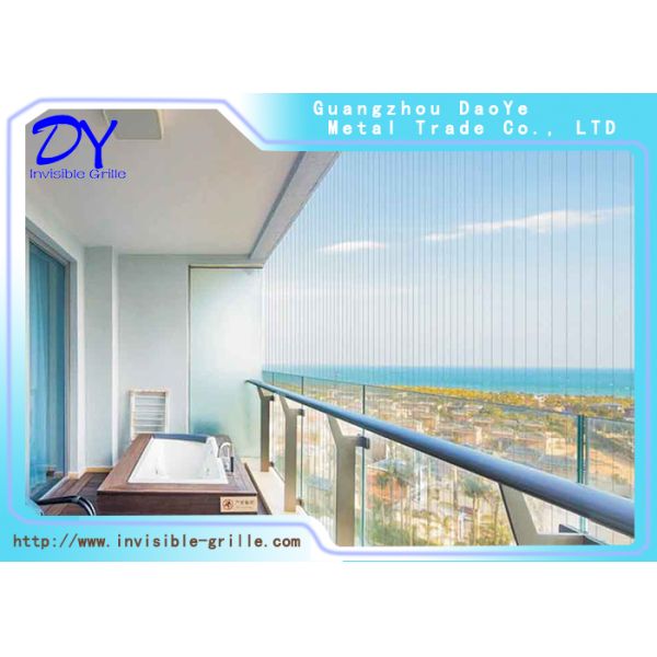 Customized Invisible Safety Grill Utilizing Wire Construction 12 plus 1 Balconies Safety