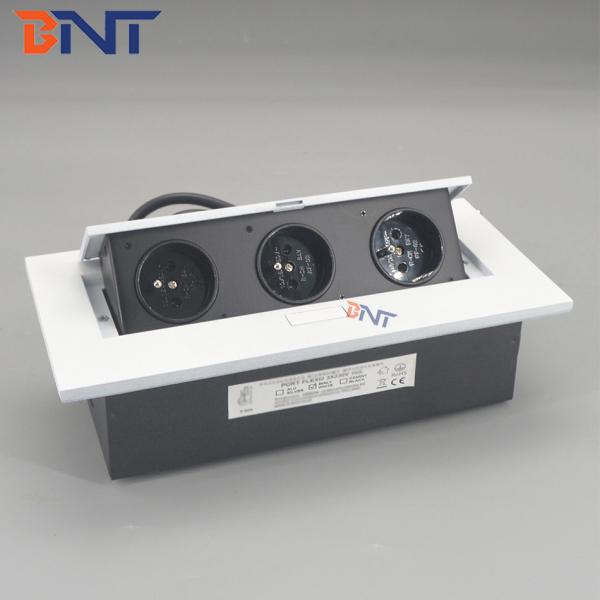 Multimedia round corner conference pop up table power socket outlet