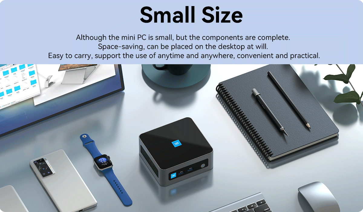 DDR4 64G Custom Mini PC Процессоры Intel Core с Wi-Fi 6 Dual HD Single LAN