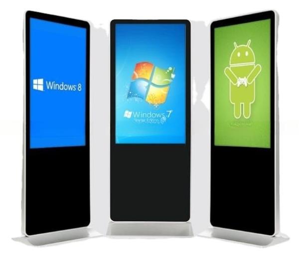Fica sozinho 55 polegadas TFT LCD LED digital AD totem WIFI monitor Android