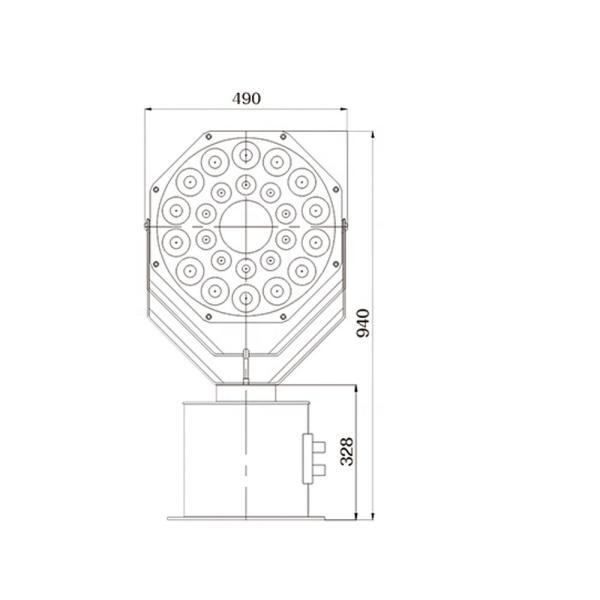 IP66 Protectin LED Marine Searchlights , AC 265V Marine Remote Spotlight