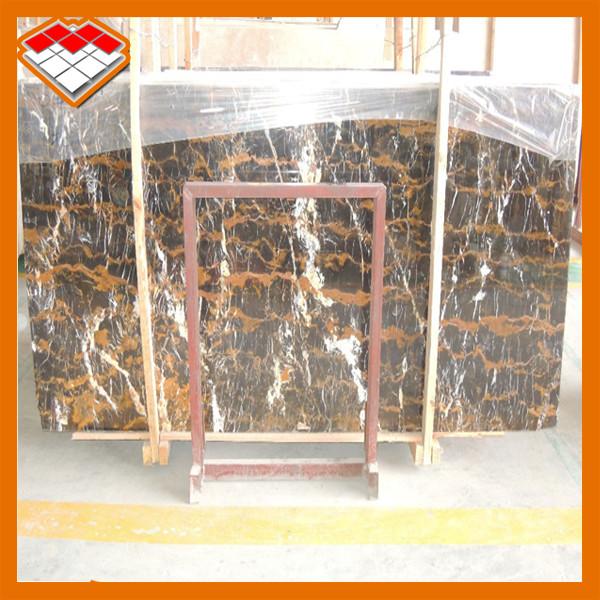 Portoro Black Marble Slab OEM Service For Bathroom Floor Decoration