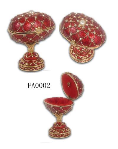 Faberge Egg Decorative Box Pewter Faberge Egg Decorative Box