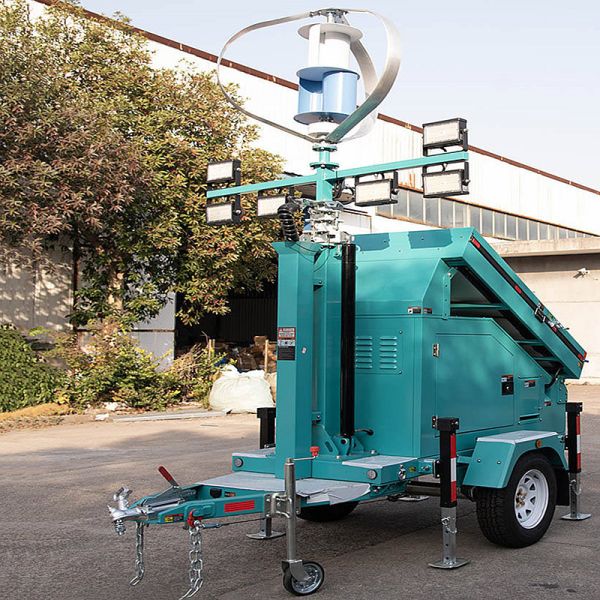 Portable Solar Light Tower Construction Site Trailer Light Tower High Performance Solar Powered Lighting Towers
