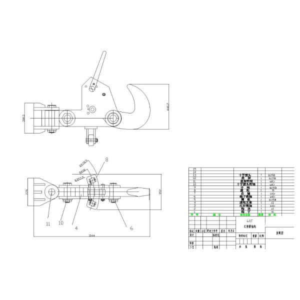 30T Marine Mooring Equipment Manual Springless Towing Hook