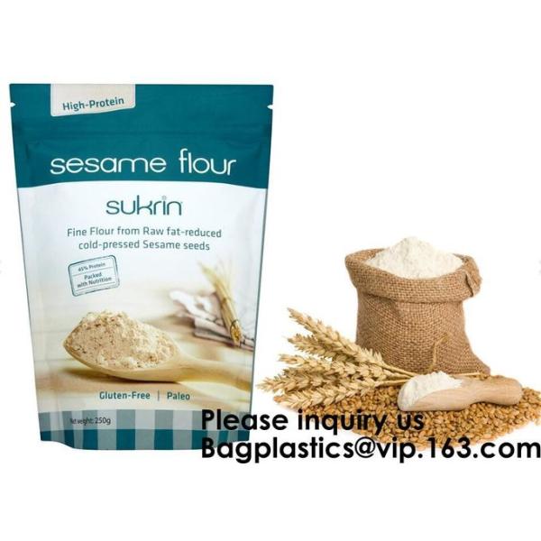 ULTRA CLEAR STAND UP POUCH WITH ZIPPER & EURO SLOT MEASURING SCOOP SEALERS VACUUM POUCHES MAILER BAGS CUSTOM & PRINTED