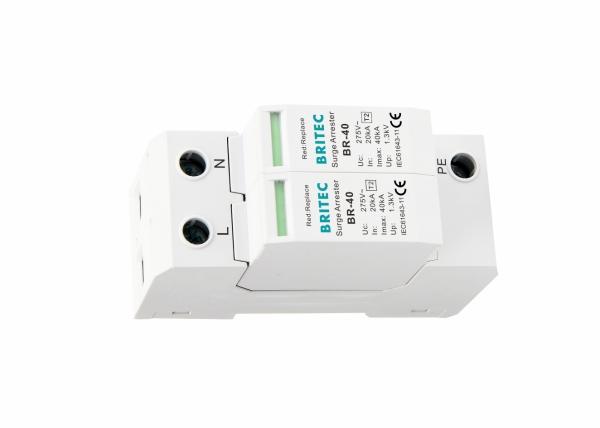 Pluggable Parallel Panel Mount 40kA House Surge Protector Lightning Arrester