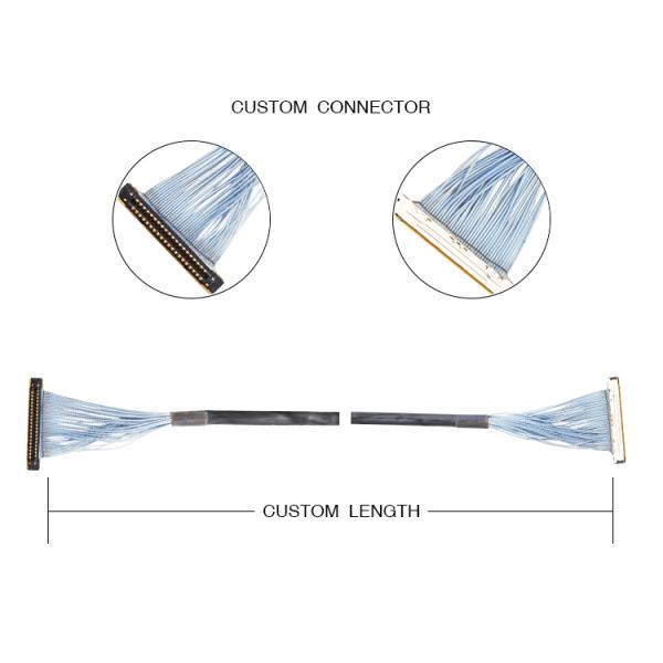 Micro Coaxial Lvds 40 Pin Cable 0.25mm Pitch KEL XSLS20-40