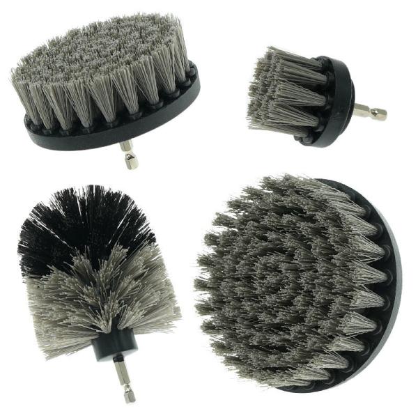 Grey Drill Brush Extension Scrubber Cordless 9PC Personalizado