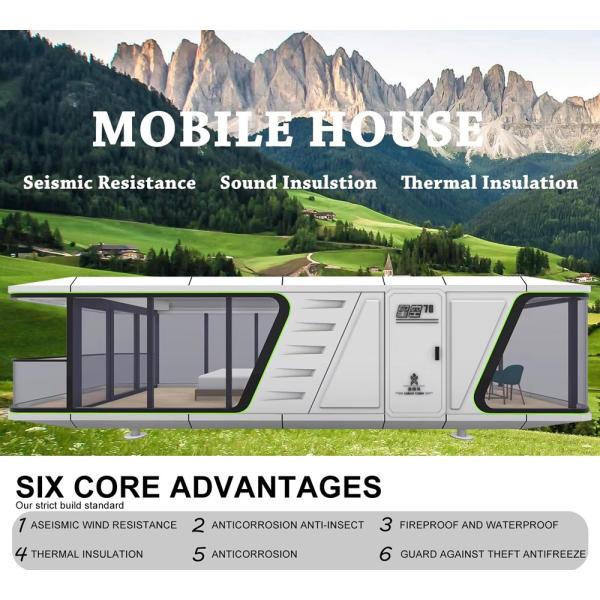 Luxury 20ft 40ft Modern Shipping Container Prefab Modular Smart Two-Storey Apple Capsule Cabin House Sandwich Panel Supermarket
