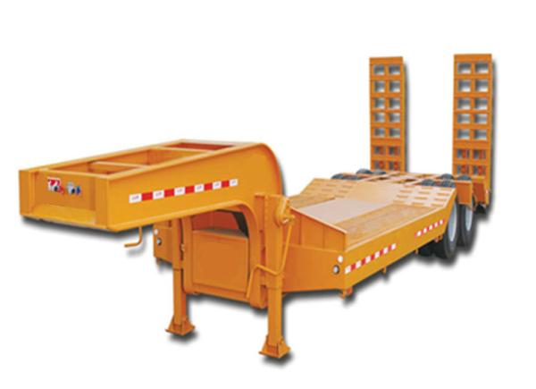 2- Axle Gooseneck Low Loader Lowboy Lowbed Trailer 8 Wheeler 30Tons