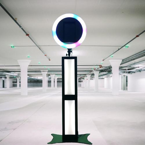 Standing Ipad Photo Booth Ring Light Metal Portable Selfie Booth