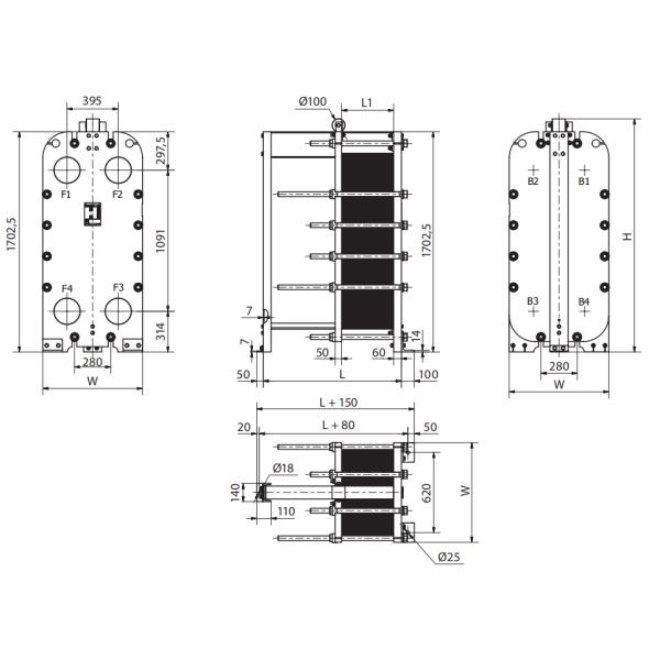 Marine Industry Heat Exchanger Sondex S65 Phe Gasket