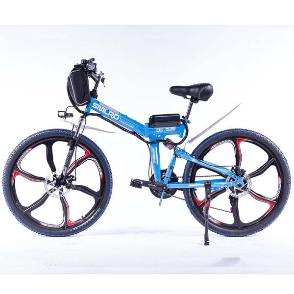Durable Folding E Bike Integrated Wheel Multi Color Carbon Steel Frame