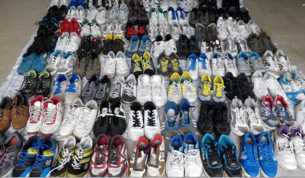 Sorted used shoes from Chinese market