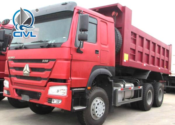371hp EuroII Sinotruk HOWO7 New dump Tipper truck 20M3 Container with 1 sleeper and air condition spare tire