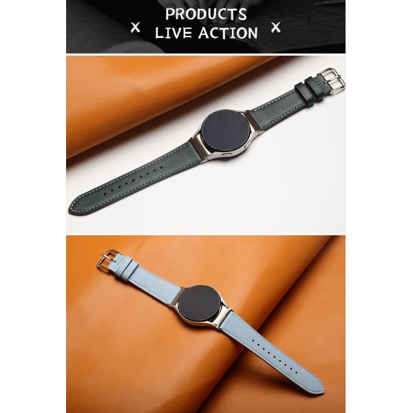 20мм кожаная лента для Samsung Galaxy Watch 4 Quick Release Настоящая кожаная лента