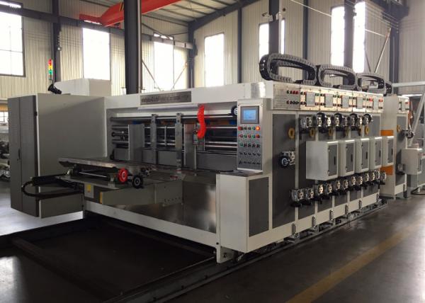 Alloy Grinding Gear Automatic Vacuum Feeder Flexo Printer Slotter Machine / Carton Box Making Machine
