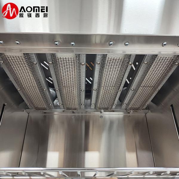 Projeto de equipamentos de cozinha Broiler de carne a gás Infravermelho Salamandra Grill com 6 queimadores