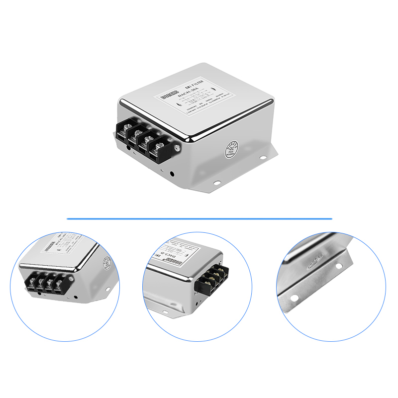 380V 440VAC 3-фазный EMI EMC фильтр DAC3-D 6A-30A CE ROHS