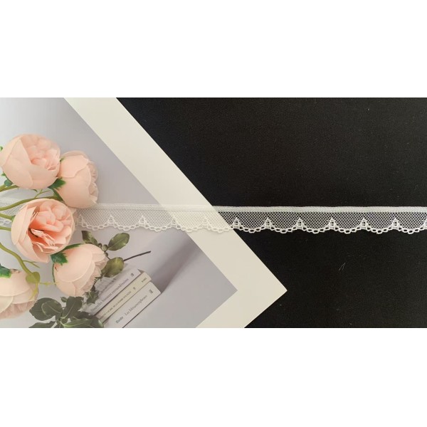 A1T0139/A1T0156 Delicate French Lace Trim Soft Mesh with Scalloped Edge 2cm for Dresses Lingerie Handmade Craft Supplies Luxury Vintage