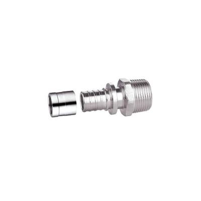 Custom Male Straight Connector PF4002 Brass PEX Pipe Connector