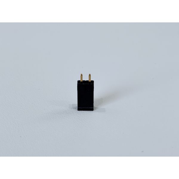 2.54mm Pitch 1×2 Single-Row Pin Header Connector, Through-Hole PCB Electronic Connector, Gold-Plated Terminals for Signal & Power Transmission