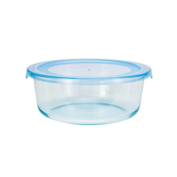 Contenant alimentaire en verre coloré pulvérisé avec couvercle en PP - sans BPA