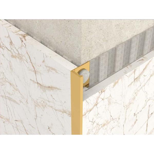 Bright 2.5m Stainless Steel Tile Trim Silver Metal Decorative Bullnose Border