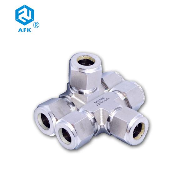 GB SS316 Forged Equal Tee Fitting Ferrule OD Thread Gas Pipe Fittings