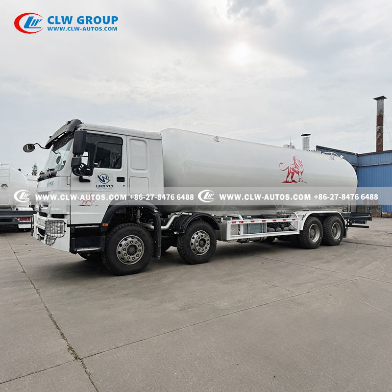 Sinotruk HOWO 8x4 35.5m³ High-Capacity LPG Bobtail Truck with WEICHAI 365-400HP Engine and Q345R Steel Tank