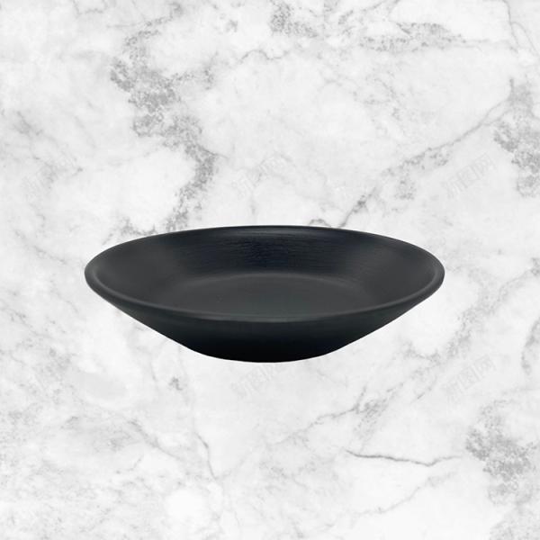 4'' Restaurant Melamine Sauce Dish Round Matte Black All Season