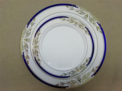 7 Inch Disposable China Like Dinner Plate No Cleanup With Rose Gold Disposable Plates. Re-Usable Rose Gold Party Plates