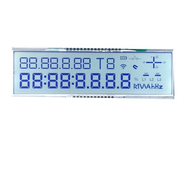 Customized Size Fstn 7 Segment Positive Transflective Lcd Panel With Backlight Lcd Display Screen For Smart Electricity Meter