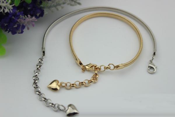 Universal fashion 129 mm length iron material light gold women shoes metal chain buckle with hooks