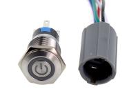 Interruptor de tecla impermeável de travamento automático do vândalo de IP65 16mm anti