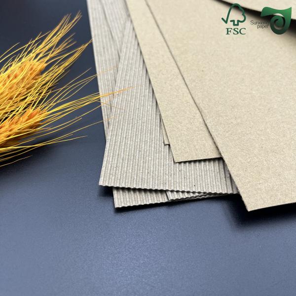 FSC E  Flute Printed Single Wall Corrugated Board In 140gsm 170gsm For Coffee Sleeves