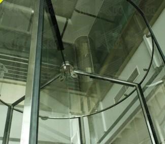 12mm Aluminum Alloy Automatic Revolving Door For Hotel ISO9001
