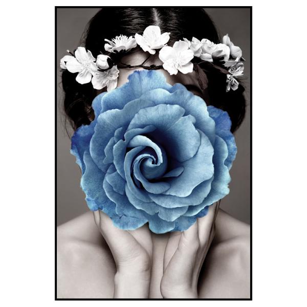 Abstract Figure Wall Art Wowen Girl Crystal Porcelain Painting Living Room Decor Custom Size