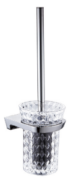Stainless Steel Bathroom Toilet Brush Holder Set with Modern Design Wall Mounted