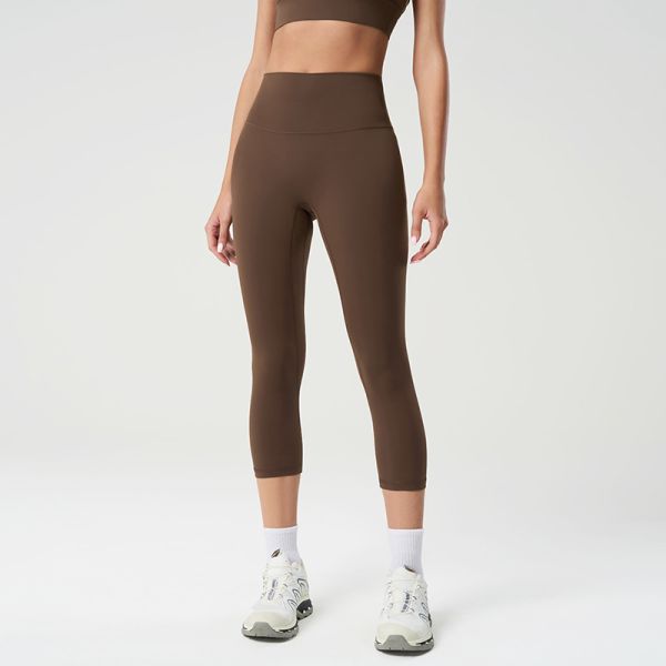 7/8 High Waisted Yoga Leggings Tummy Control Moisture Wicking Mint Green