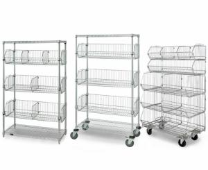 a unidade da cesta de fio do aço do revestimento de 5-Layer Chrome com 7 cestas