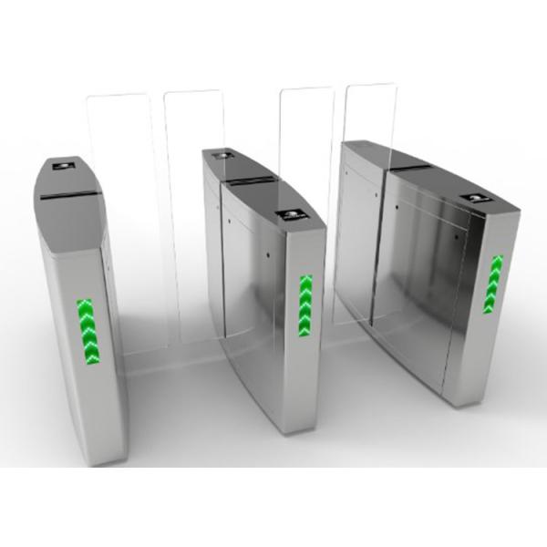 Stainless Steel Frame Access Control Turnstile with Acrylic Arm and IP44 Rated BLDC Motor Sliding Barrier Gate