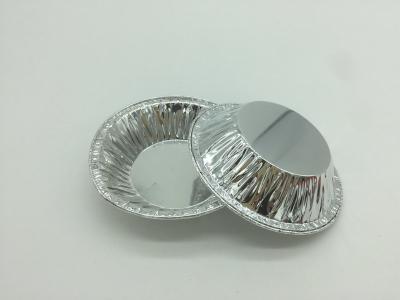 60ML Aluminum Foil Cups Round Shape Silver Foil Baking Cups Min Size For Egg Tart