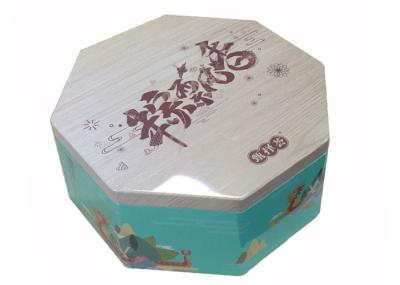 Grande boîte faite sur commande de bidon, conteneur hexagonal de bidon pour l'emballage chinois de riz au lait