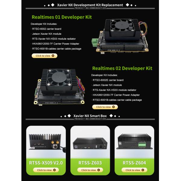 Nvidia Jetson Xavier NX Developer Kit Edge Computing Supercomputer with Cooling Fan