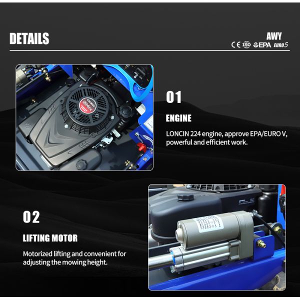 Factory Direct Sales Industrial Grade Cordless Track Width 150mm Snow Shovel Compatible Professional Lawn Mower for Lawn Estates