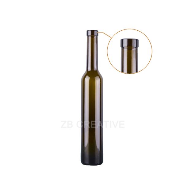 375ml Antique Green Flint Slim Ice Wine Glass Bottle Bar Closure 500g 4315C