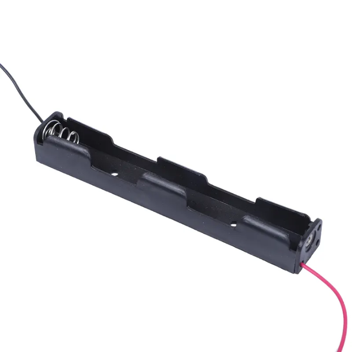 2AA long rectangular battery pack with wire, straight type