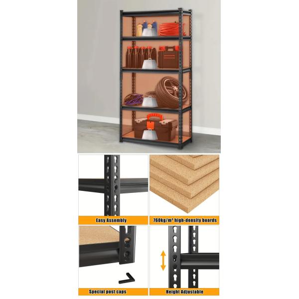 Effortless Storage Solution Boltless Steel Rack With 4-8 Shelves Warehouse Racking